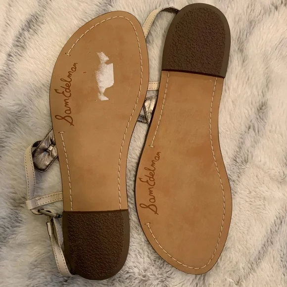 Sam Edelman White Studded American Flag Sandals - Picture 6 of 6